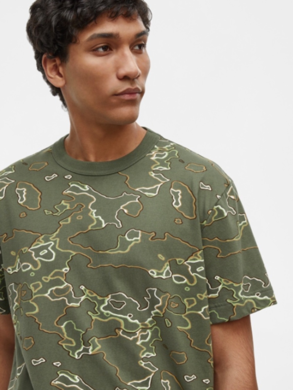 Mode of One Men's Regular-Fit T-Shirt, Wild Ivy Print Size L NWT - Picture 2 of 4